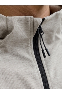JJEBASE SWEAT ZIP HOOD SN light grey melange