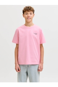 jack en jones boys JJROAR TEE SS CREW NECK JNR prism pink