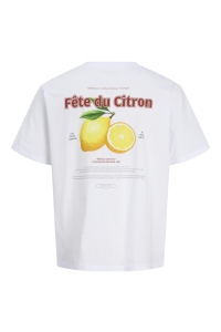 Jack and Jones boys JJLEMON TEE SS CREW NECK JNR bright white