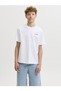 Jack and Jones boys JJLEMON TEE SS CREW NECK JNR bright white