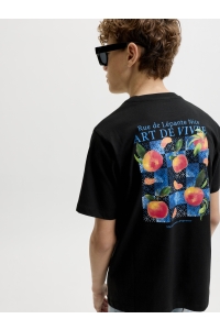 Jack and Jones boys JJLEMON TEE SS CREW NECK JNR black