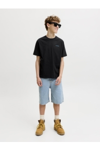 Jack and Jones boys JJLEMON TEE SS CREW NECK JNR black