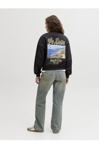 JACK&JONES ORIGINALS JXGIA LOOSE LS PRINT CREW SWT phantom/la siesta