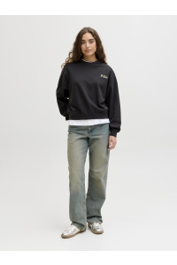 JACK&JONES ORIGINALS JXGIA LOOSE LS PRINT CREW SWT phantom/la siesta