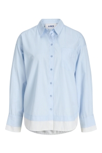 Jack and Jones JXCARO POPLIN LS DOUBLE SHIRT WVN skyway/stripes