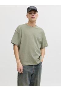 Jack and Jones JORMONTAUK BACK GRAPHIC TEE SSCN EA: seagrass