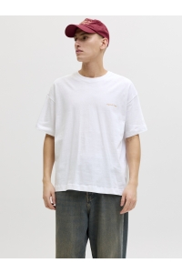 Jack and Jones JORMONTAUK BACK GRAPHIC TEE SSCN EA: bright white/w. bandana
