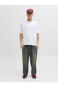 Jack and Jones JORMONTAUK BACK GRAPHIC TEE SSCN EA: bright white/w. bandana