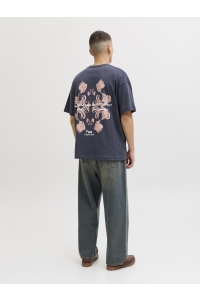 Jack and Jones JORMONTAUK BACK GRAPHIC TEE SSCN EA: odyssey gray/w. bandana