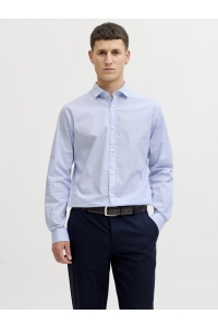 JACK%JONES PREMIUM JPRBLABLACKPOOL PRINT LS SHIRT chambray blue/slimfit