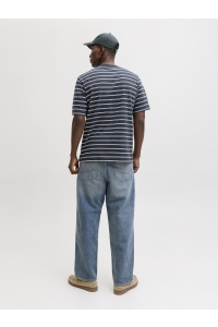 Jack and Jones JORNORREBRO STRIPE TEE SS CN LN sky captain