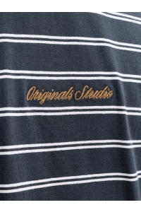 Jack and Jones JORNORREBRO STRIPE TEE SS CN LN sky captain