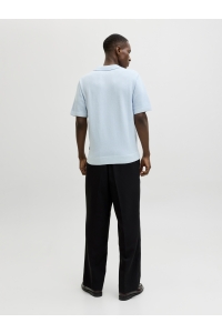 JACK%JONES PREMIUM JPRBLAMILANO SPRING SPLIT NECK SS S: chambray blue/twist