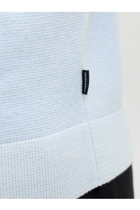 JACK%JONES PREMIUM JPRBLAMILANO SPRING SPLIT NECK SS S: chambray blue/twist