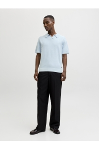 JACK%JONES PREMIUM JPRBLAMILANO SPRING SPLIT NECK SS S: chambray blue/twist