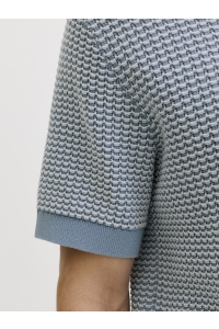 Jack and Jones JPRBLUKINGSLEY KNIT POLO SS LN ashley blue/twist