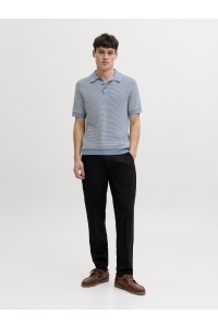 Jack and Jones JPRBLUKINGSLEY KNIT POLO SS LN ashley blue/twist