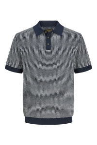 Jack and Jones JPRBLUKINGSLEY KNIT POLO SS LN sky captain/twist