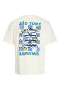 JACK&JONES ORIGINALS JORSARDINHA TEE SS CREW NECK STYD S: egret