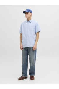 Jack and Jones JORNANTUCKET DOBBY SHIRT SS cashmere blue