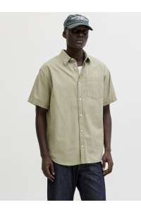 Jack and Jones JORNANTUCKET DOBBY SHIRT SS seagrass