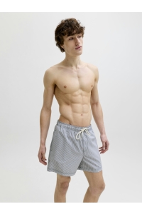 Jack and Jones JPSTMAUI OCEAN SEERSUCKER SWIM SHOR: navy blazer/star white