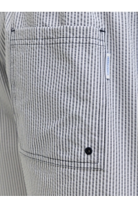 Jack and Jones JPSTMAUI OCEAN SEERSUCKER SWIM SHOR: navy blazer/star white