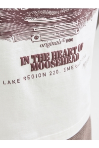 Jack and Jones JORMAINE BACK TEE SS CREW NECK SN cloud dancer