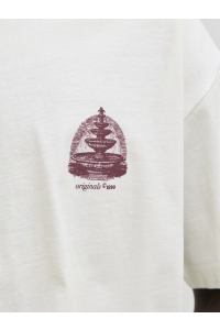 Jack and Jones JORMAINE BACK TEE SS CREW NECK SN cloud dancer