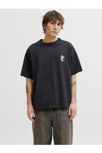 Jack and Jones JORMAINE BACK TEE SS CREW NECK SN black