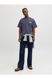 Jack and Jones JORMAINE BACK TEE SS CREW NECK SN odyssey gray