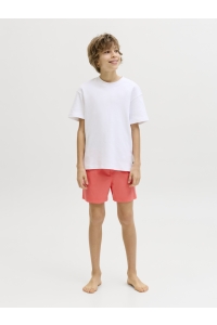 Jack and Jones boys JPSTMAUI WAVE LOGO SWIM SHORTS SN J: hot coral
