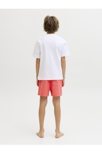 Jack and Jones boys JPSTMAUI WAVE LOGO SWIM SHORTS SN J: hot coral