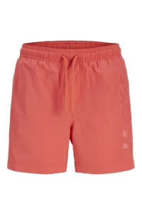 Jack and Jones boys JPSTMAUI WAVE LOGO SWIM SHORTS SN J: hot coral