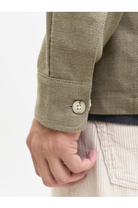 JACK%JONES PREMIUM JPRBLURAYLE LINEN BL. SOLID LS SHIR: mermaid/regular fit