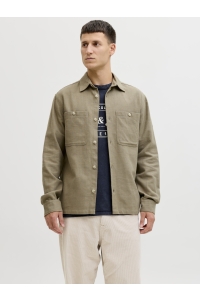 JACK%JONES PREMIUM JPRBLURAYLE LINEN BL. SOLID LS SHIR: mermaid/regular fit