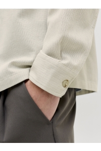 JACK%JONES PREMIUM JPRBLURAYLE LINEN BL. SOLID LS SHIR: moonstruck/regular fit