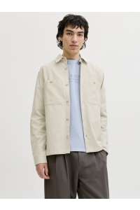 JACK%JONES PREMIUM JPRBLURAYLE LINEN BL. SOLID LS SHIR: moonstruck/regular fit