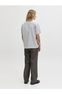 Jack and Jones JPRBLUWINSON PRINT DOBBY S/S SHIRT : ashley blue/relaxfit