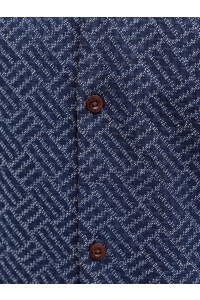 Jack and Jones JPRBLUWINSON PRINT DOBBY S/S SHIRT : pageant blue/relaxfit