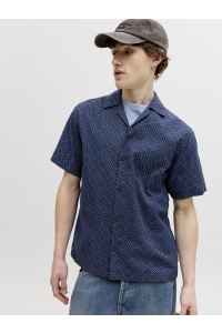 Jack and Jones JPRBLUWINSON PRINT DOBBY S/S SHIRT : pageant blue/relaxfit
