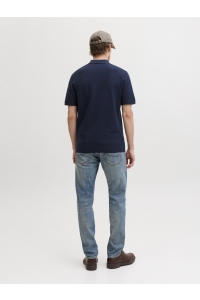 Jack and Jones JPRBLURILEY KNIT POLO SS SN sky captain