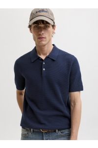 Jack and Jones JPRBLURILEY KNIT POLO SS SN sky captain