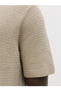 Jack and Jones JPRBLURILEY KNIT POLO SS SN lemon pepper/twist