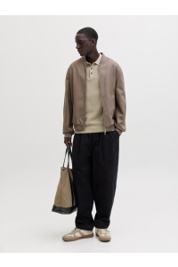 Jack and Jones JPRBLURILEY KNIT POLO SS SN lemon pepper/twist