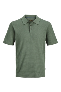 Jack and Jones JPRBLURILEY KNIT POLO SS SN laurel wreath