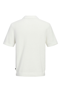 Jack and Jones JPRBLURILEY KNIT POLO SS SN cloud dancer