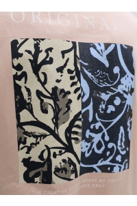 Jack and Jones JORMONTAUK AOP BACK TEE SS CREW NEC: peach melba