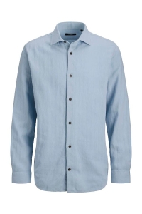 Jack and Jones JPRBLAPARKER LINEN BLEND L/S SHIRT chambray blue