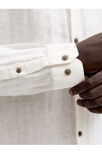 Jack and Jones JPRBLAPARKER LINEN BLEND L/S SHIRT cloud dancer